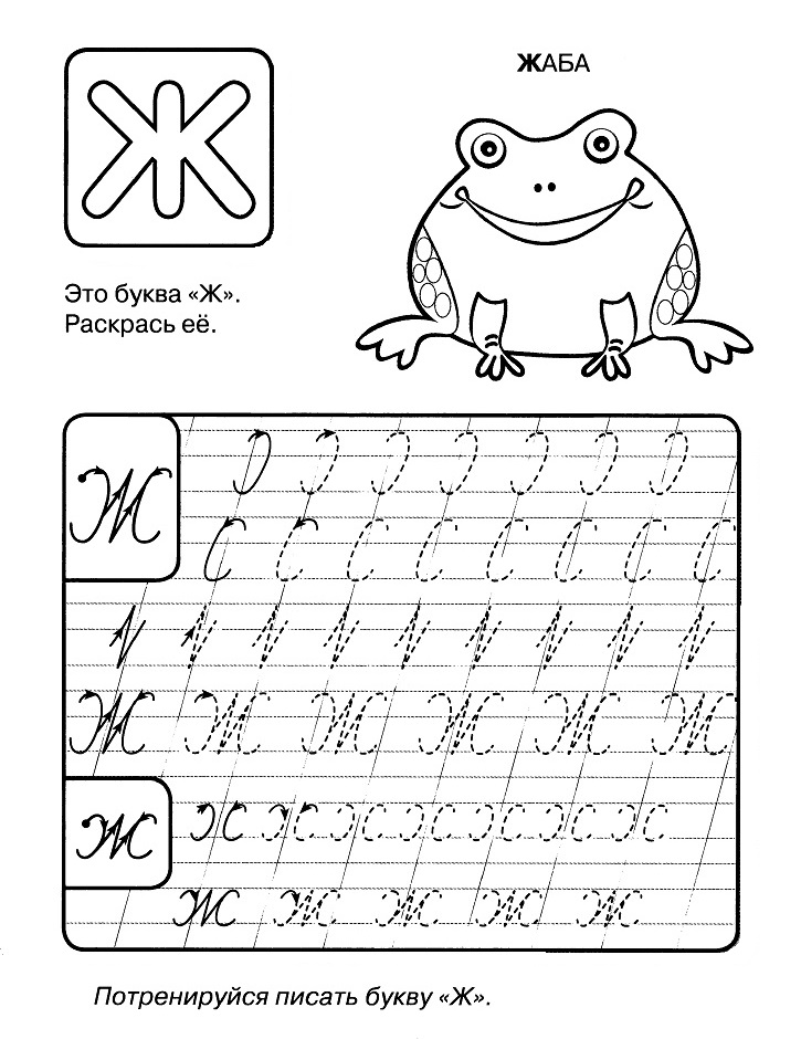 Раскраски буквы алфавита с картинками с заданиями прописи