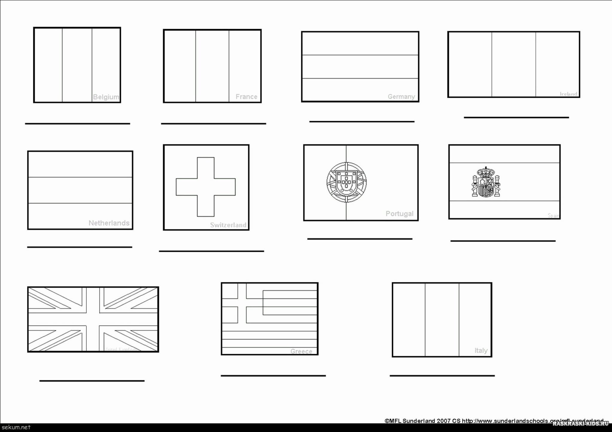Флаги разных стран картинки с названиями для детей распечатать