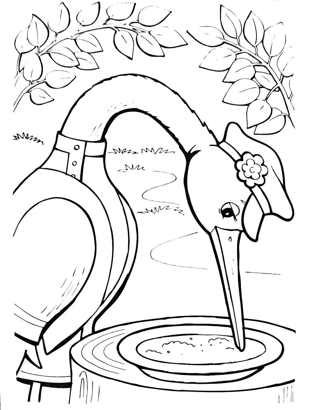 Иллюстрация к сказке лиса и журавль 2 класс