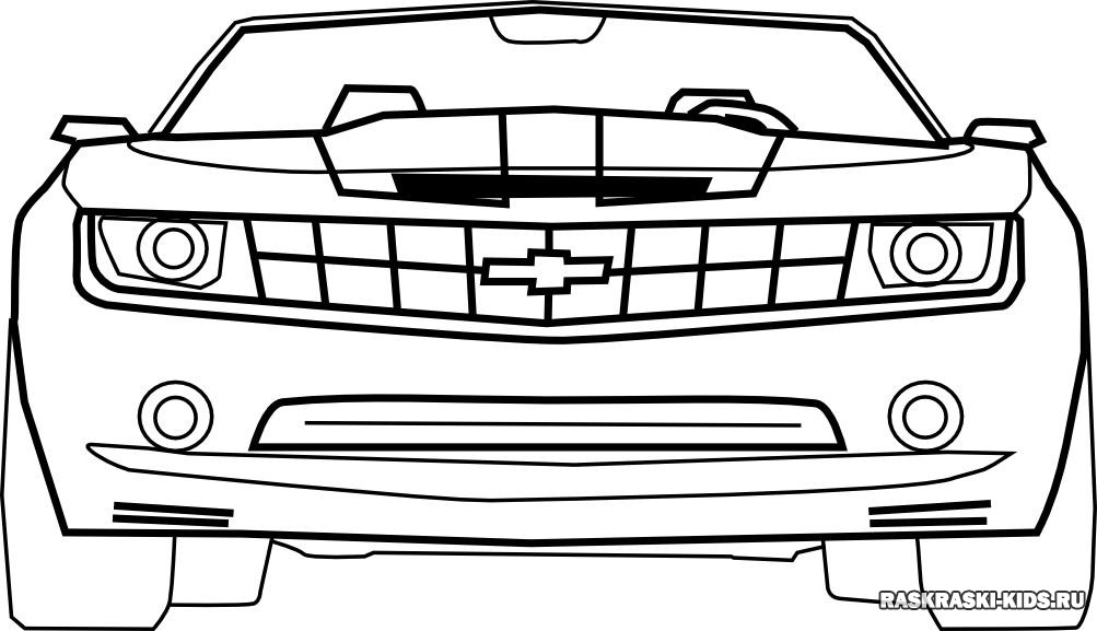 Раскраска шевроле камаро распечатать