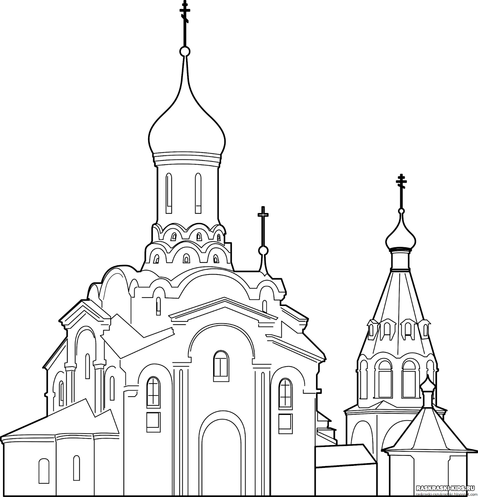 Раскраска Храмы и церкви – Распечатать бесплатно для детей