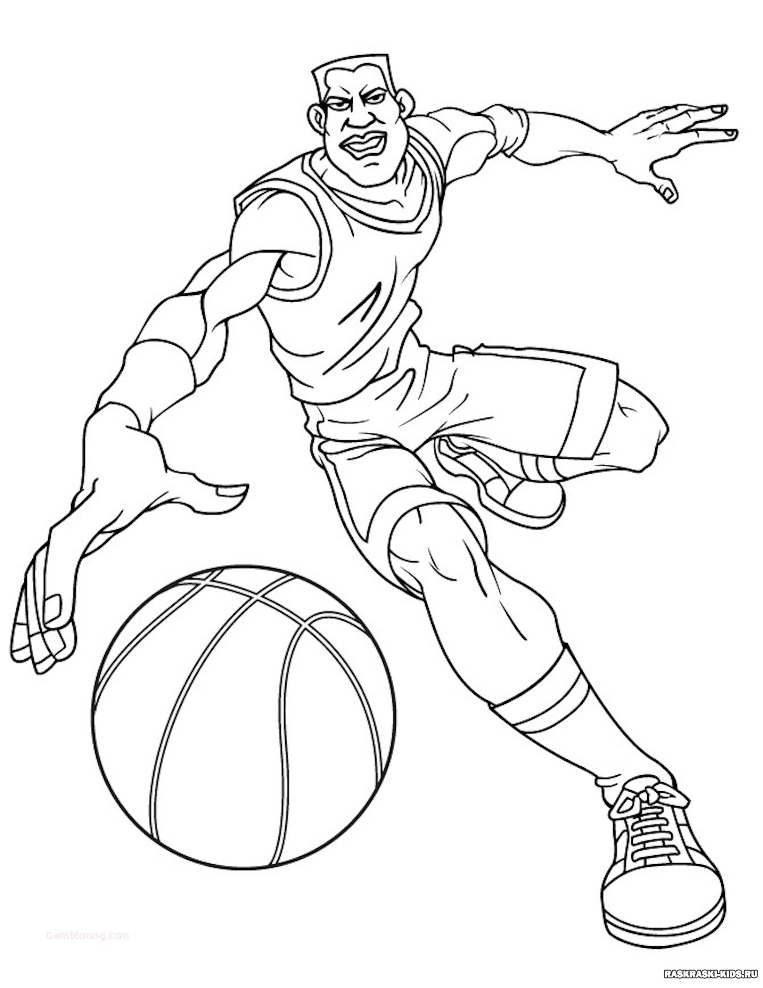Баскетболист Майкл Джордан раскраска